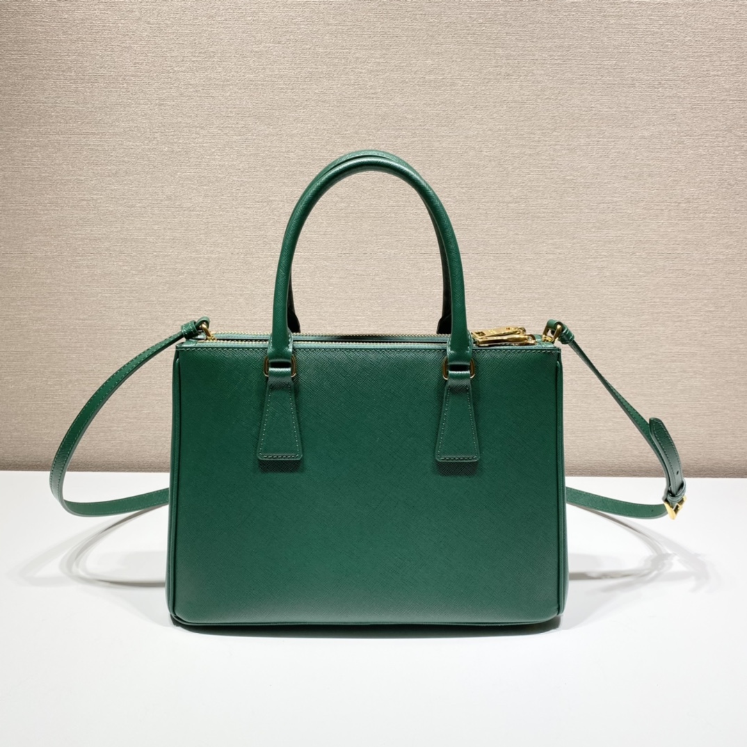 Prada Medium Galleria Saffiano Leather Bag Tote Shoulder Bag Mango Green 1BA863